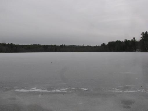 Sandogardy Pond is frozen